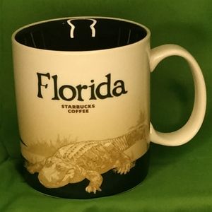 Starbucks Coffee Florida Alligator 16 Oz Collectors Ceramic Cup Mug